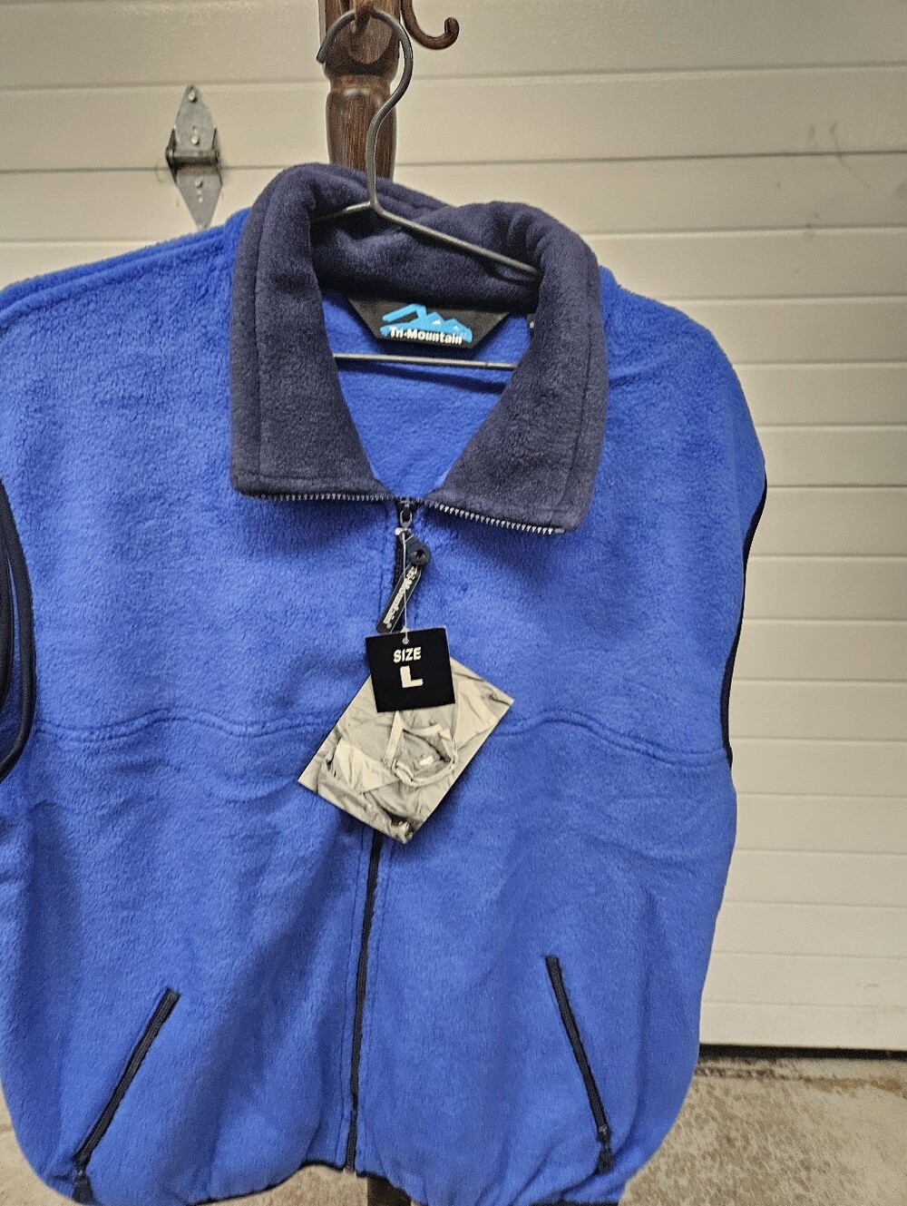 Men’s Blue Fleece Zip Vest by Tri Mountain